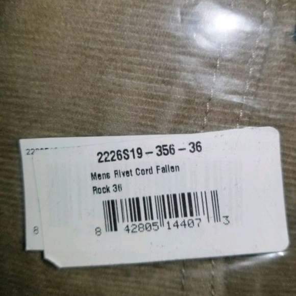 STIO Men's Corduroy Straight Leg Pants Rivet Size 36 - Picture 3 of 4